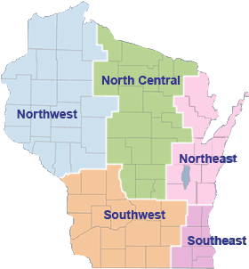Map of Wisconsin.